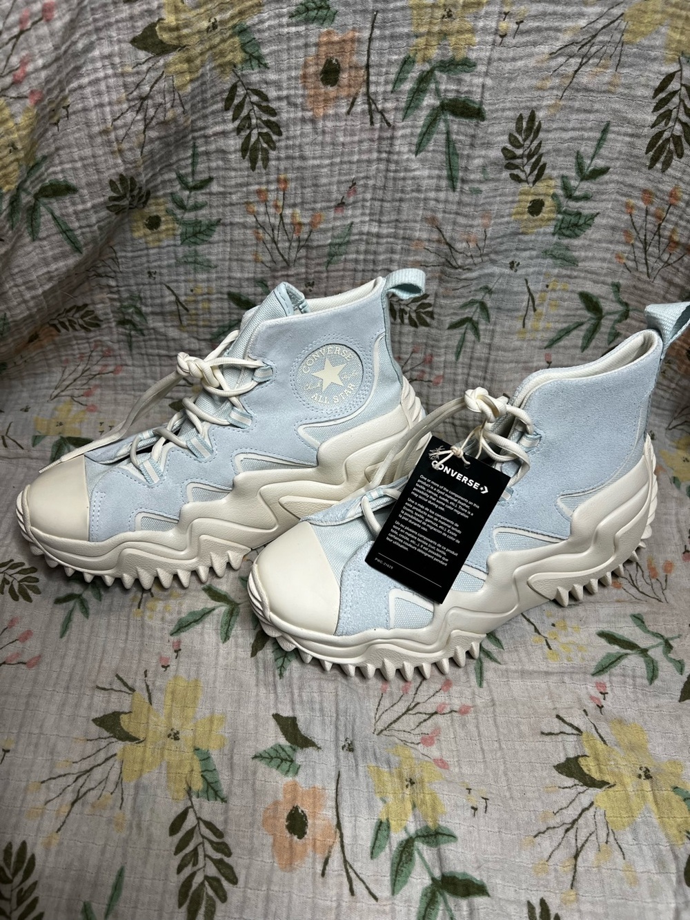 Converse Run Star Motion CX Hi Top Shoes Cream Light Blue